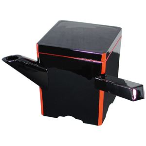 新元禄角湯筒/和食器 【大 黒 A】 108×108×128mm 700cc 日本製 〔和食 レストラン 居酒屋 店舗 お店〕【代引不可】