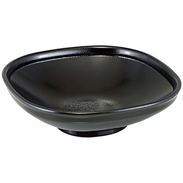 7.5寸 角ふる里鉢/和食器 【黒ゆず天目 A】 230mm×230mm×68mm 日本製 〔和食 レストラン 店舗 お店〕【代引不可】