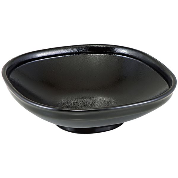 8.5寸 角ふる里鉢/和食器 【黒ゆず天目 A】 265mm×265mm×78mm 日本製 〔和食 レストラン 店舗 お店〕【代引不可】