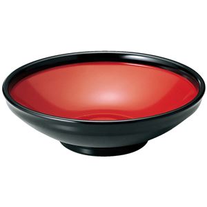 7.5寸 ふる里鉢/和食器 【黒内朱 A】 直径230mm×68mm 日本製 〔和食 レストラン 店舗 お店〕【代引不可】