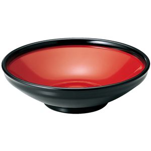 8.5寸 ふる里鉢/和食器 【黒内朱 A】 直径265mm×78mm 日本製 〔和食 レストラン 店舗 お店〕【代引不可】