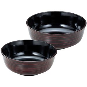 7.3寸 福禄鉢/和食器 【うず溜毘沙門天塗 A】 直径220mm×88mm 日本製 〔和食 レストラン 店舗 お店〕【代引不可】