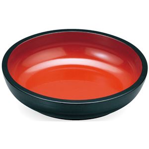 尺0 盛込鉢/和食器 【黒内朱 A】 直径310mm×76mm 日本製 〔和食 レストラン 店舗 お店〕【代引不可】