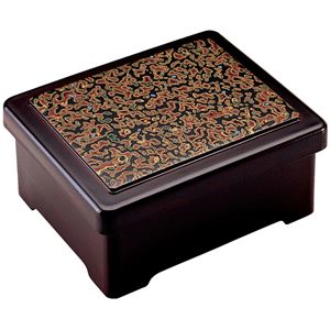 錦丼重/重箱 【貝堆朱内朱 A】 175×145×78mm (152×121×42mm) 日本製 〔和食 レストラン 店舗 お店〕【代引不可】