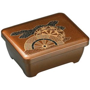 ミニ光琳丼重/重箱 【梨地御所車内朱 A】 130mm×111mm×71mm 日本製 〔和食 レストラン 店舗 お店〕【代引不可】