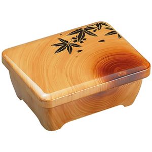 ミニ光琳丼重/重箱 【香林モミジ内朱 A】 130mm×111mm×71mm 日本製 〔和食 レストラン 店舗 お店〕【代引不可】