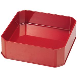 大徳寺盛箱/和食器 【朱 A】 202×202×68mm 日本製 〔和食 レストラン 居酒屋 店舗 お店〕【代引不可】