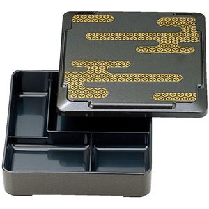 6寸 戦国弁当/和食器 【雲亀甲 A】 190×190×50mm 日本製 〔和食 レストラン 居酒屋 店舗 お店〕【代引不可】