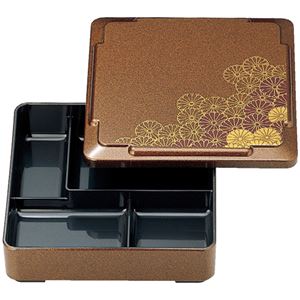 6寸 戦国弁当/和食器 【野菊 A】 190×190×50mm 日本製 〔和食 レストラン 居酒屋 店舗 お店〕【代引不可】