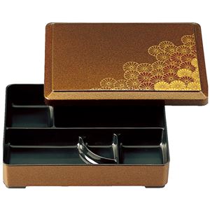 8寸 長手福来弁当/和食器 【野菊 A】 250×188×60mm 日本製 〔和食 レストラン 居酒屋 店舗 お店〕【代引不可】