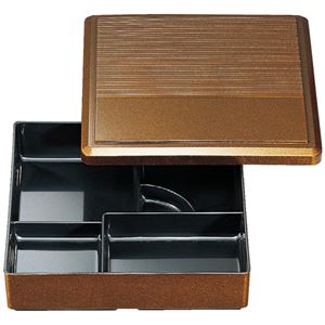 8寸 安来弁当/和食器 【梨地 A】 243×243×60mm 日本製 〔和食 レストラン 居酒屋 店舗 お店〕【代引不可】