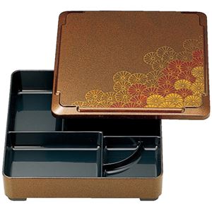 8寸 戦国弁当/和食器 【野菊 A】 245×245×60mm 日本製 〔和食 レストラン 居酒屋 店舗 お店〕【代引不可】
