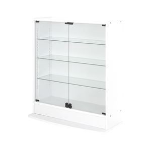 コレクションラック ワイド ロータイプ 本体 奥行29cm ホワイト 【組立品】【代引不可】