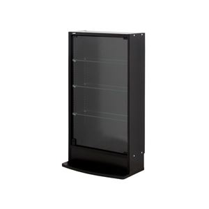 コレクションラック レギュラー ロータイプ 本体 奥行19cm ブラック 【組立品】【代引不可】