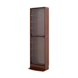 コレクションラック レギュラー ハイタイプ 本体 奥行19cm ブラウン 【組立品】【代引不可】