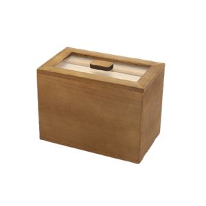 マスクケース 約幅20cm ブラウン 木製 桐材 取り出しやすい バネ式 リフトアップ構造 完成品 プレゼント ギフト 贈り物