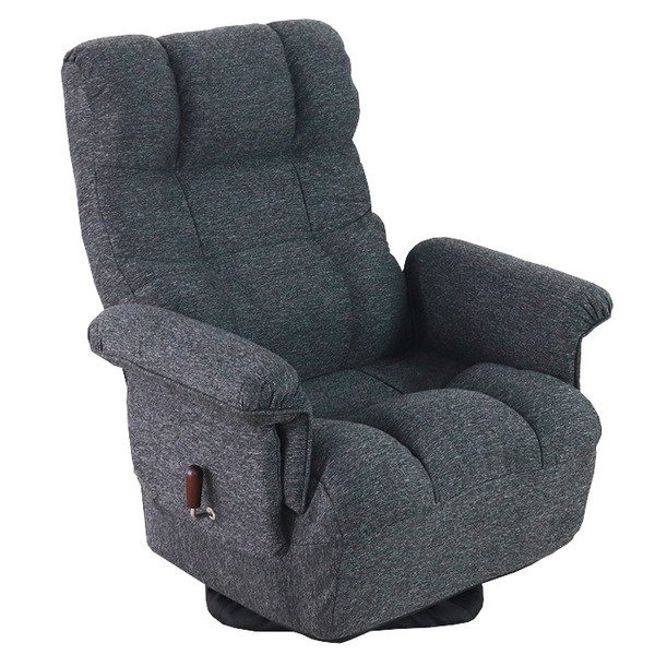 回転高座椅子ワイド ブラック BK 【代引不可】