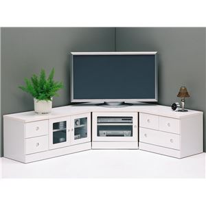 コーナー テレビ台 テレビボード 3点セット 幅90cm ホワイト 日本製 リビング ダイニング ベッドルーム ギフト 完成品