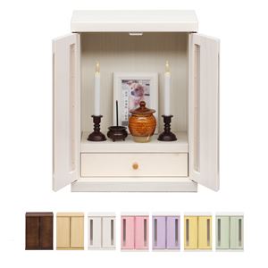 ペット仏壇 約32×25×42cm パープル 日本製 引き出し付き 扉付き 家具調 メモリアルボックス 愛犬 愛猫 完成品