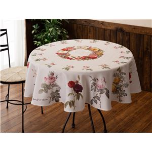 テーブルクロス 直径145cm 円形 洗える 撥水加工 ルドゥーテ ロイズ ダイニングテーブル 食卓机