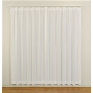 レースカーテン 幅100×丈168cm ホワイト 2枚組 洗える 日本製 UVカット 88.6％ 遮熱 遮像 防炎 ミラーレース リビング