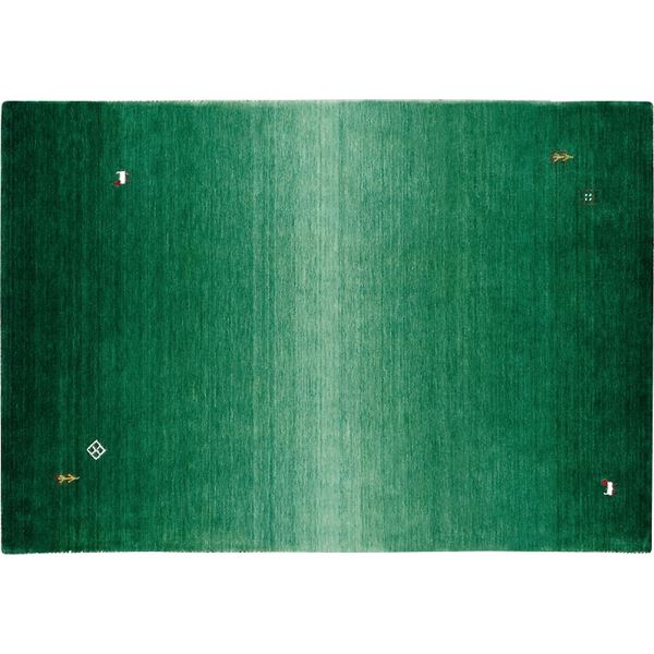 防炎 ラグマット/絨毯 【約140×200cm グリーン】 ホットカーペット対応 『クレアギャベ』 プレーベル【代引不可】