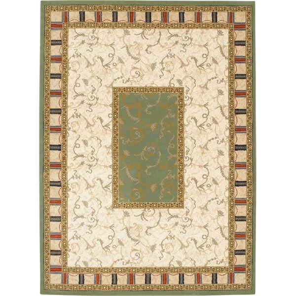 防炎 ラグマット/絨毯 【約70×120cm アイボリー】 ホットカーペット対応 ウィルトン グランドール プレーベル 8797/IVO【代引不可】