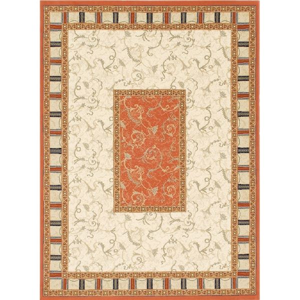 防炎 ラグマット/絨毯 【約80×240cm ローズ】 ホットカーペット対応 ウィルトン グランドール プレーベル 8797/RO【代引不可】