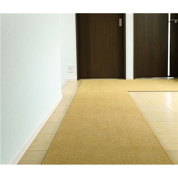 ラグタス 廊下敷マット YE イエロー 【約60×300cm】【代引不可】