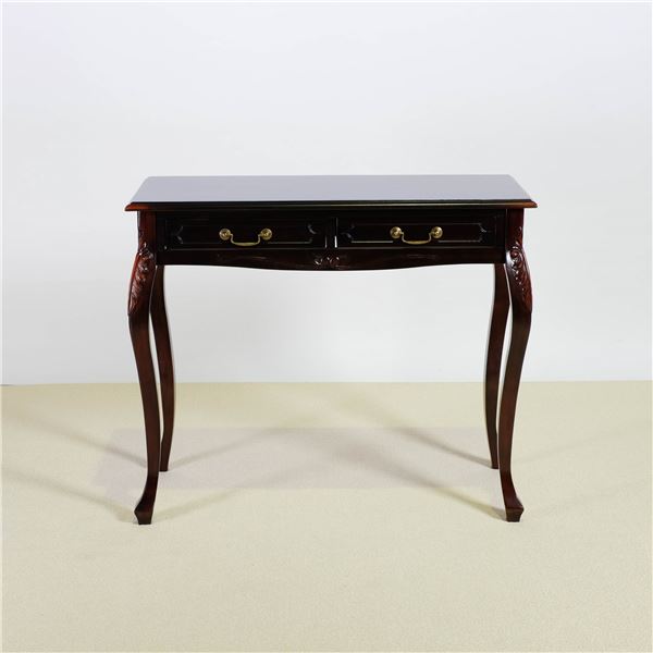 コンソールテーブル コンソールデスク 約幅90×奥行40×高さ75cm ブラウン 木製 引出し リビング ダイニング 玄関 エントランス【代引不可】