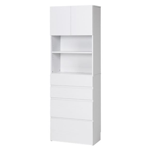 ハイタイプすき間収納 約幅59cm ホワイト 組立品【代引不可】