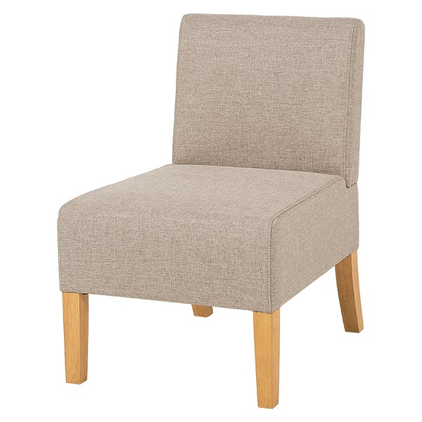 ダイニングチェア 1P 約幅51cm 1人掛け ベージュ 木製 脚付き ダイニングソファー 食卓椅子 組立品 リビング【代引不可】