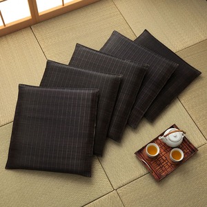 い草 座布団 クッション 約55×55cm 無地 ブラック 5枚組 日本製 抗菌 防臭 消臭 湿度調整 蒸れにくい インテリア雑貨 生活雑貨