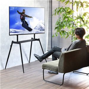 テレビスタンド 約幅965mm ブラック 32〜75型対応 イーゼル型 スチール 耐荷重約60kg TVスタンド リビング ダイニング