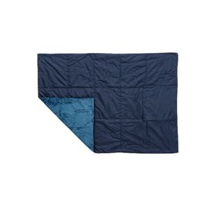 ハーフケット 約100×140cm ネイビー 吸湿発熱 撥水 抗菌 防臭 防ダニ コンパクト収納 超軽量 カポック綿 あったか アウトドア
