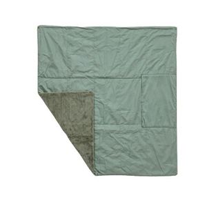 ひざ掛け 約60×85cm カーキ 吸湿発熱 撥水 抗菌 防臭 防ダニ コンパクト収納 超軽量 カポック綿 あったか アウトドア