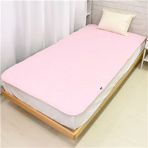吸水 速乾 敷きパッド 寝具 シングル ピンク 洗える 4隅強化ゴム付き ベッドパッド