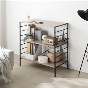 オープンシェルフ 高さ88cm 単品 ナチュラル 3段 棚板3枚 オープンラック 収納棚