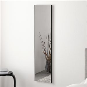 割れない ミラー フィルムミラー 約30×120cm ブラック 超軽量 壁掛け 立て掛け マグネット 3WAY 姿見鏡 完成品