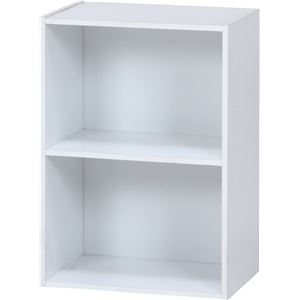 カラーボックス 収納棚 約幅41.8×奥行29×高さ60cm 2段 ホワイト リビング ダイニング キッチン ベッドルーム 組立品