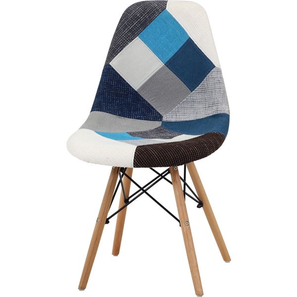 イームズ パッチワークシェルチェア BL ブルー 組立式【代引不可】