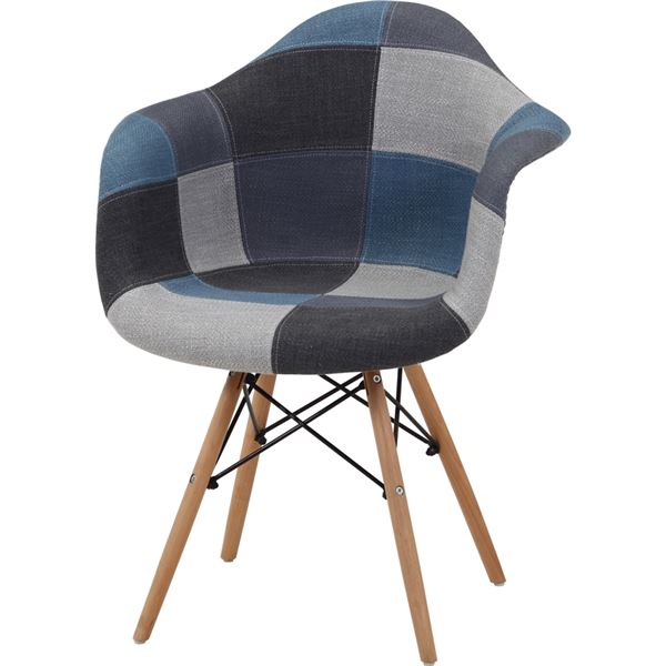 イームズ パッチワークアームチェア GR グリーン 組立式【代引不可】