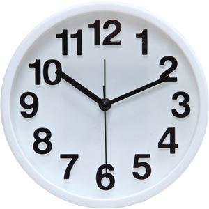 置時計 約幅134mm リアム ホワイト リビング ダイニング ベッドルーム 寝室 インテリア家具 引っ越し