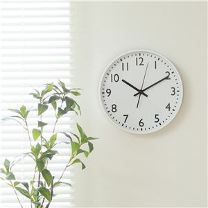 壁掛け時計 掛け時計 約幅25cm ホワイト 静音式掛時計 リビング ダイニング ベッドルーム 寝室 インテリア家具