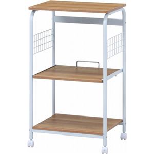 レンジワゴン WH／NA ホワイト／ナチュラル 組立品