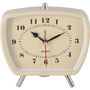 置時計 約幅146mm ホワイト レトロ 完成品 リビング ダイニング ベッドルーム 寝室 インテリア家具 引っ越し