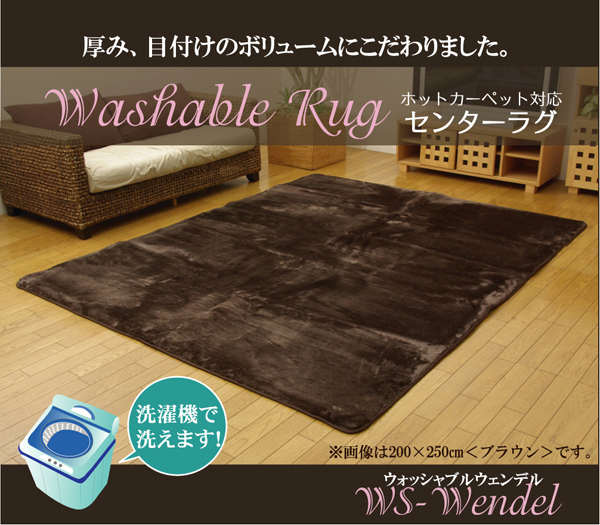 洗える ウォッシャブルラグカーペット 『WSウェンデルNSK』 グリーン 130×185cm