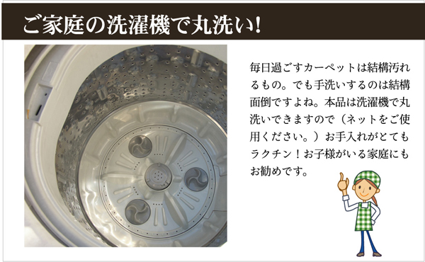 洗える ウォッシャブルラグカーペット 『WSウェンデル』 アイボリー 200×300cm