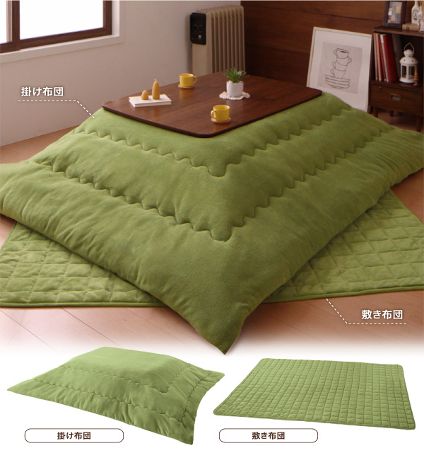こたつ3点セット こたつ本体+掛け布団+敷布団 75×75cm【Lumikki FK】ミッドナイトブルー 天然木ウォールナット材 北欧デザインこたつセット【Lumikki FK】ルミッキ エフケー
