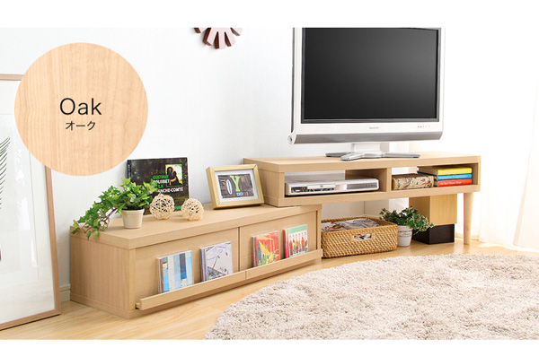 完成品 伸縮式テレビ台 ローボード ローデスク